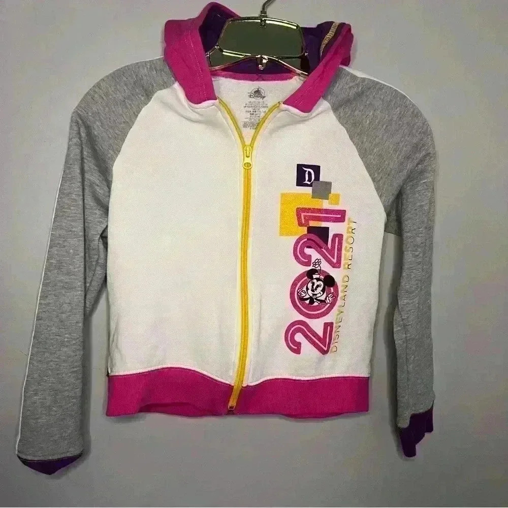 Disneyland Resort 2021 Zip Up Kids Hoodie Jacket size Large 10/12, EUC